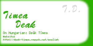 timea deak business card