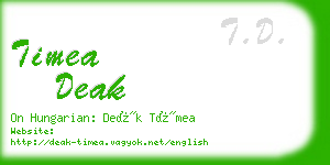 timea deak business card